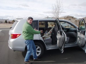 John Installing the car seat