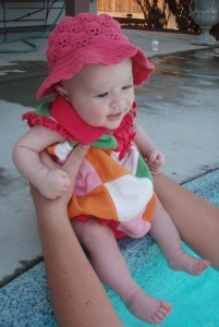 Grace Having Fun Pool-Side