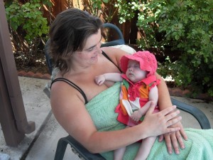 Barbara and Grace Pool Side